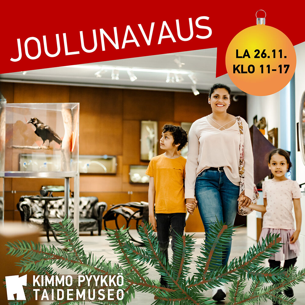 Kimmo Pyykkö -taidemuseo täyttyy jouluisesta ohjelmasta Joulunavauksessa 26.11. lauantaina klo 11–17 – Kimmo Pyykkö -taidemuseo ja Kangasala-talo ovat nyt Kangasalan oma Joulutalo!
