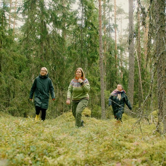 Metsätöitä -näyttelyn muotoilijat Nina Ruokonen, Merja Palin ja Helena Vaari kutsuvat meidät kaikki Kimmo Pyykkö -taidemuseoon ja Kangasala-taloon pohtimaan omaa luontosuhdettamme Metsäpäivänä 11.3.2023.